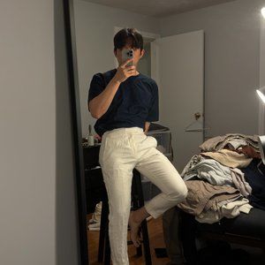 Banana Republic / Cream Pants / Tailored Fit / 29x30